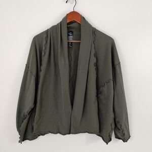 KALIYANA Oversize Open Front Jacket Size 2